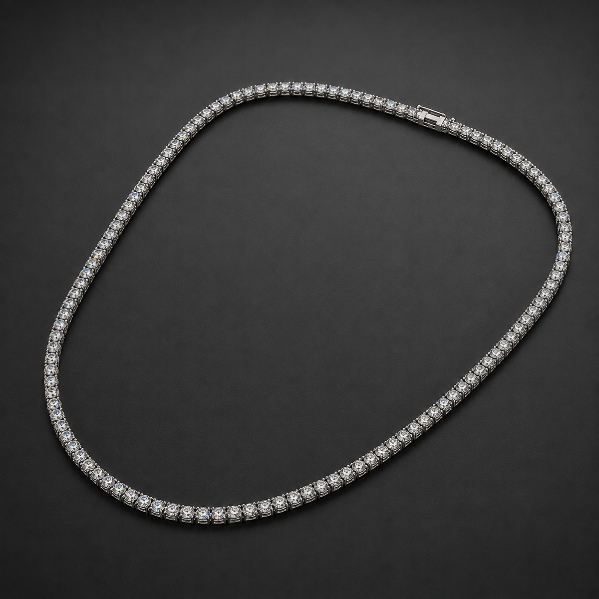 11.00 CT Natural Diamond Tennis Necklace in 14K White Gold