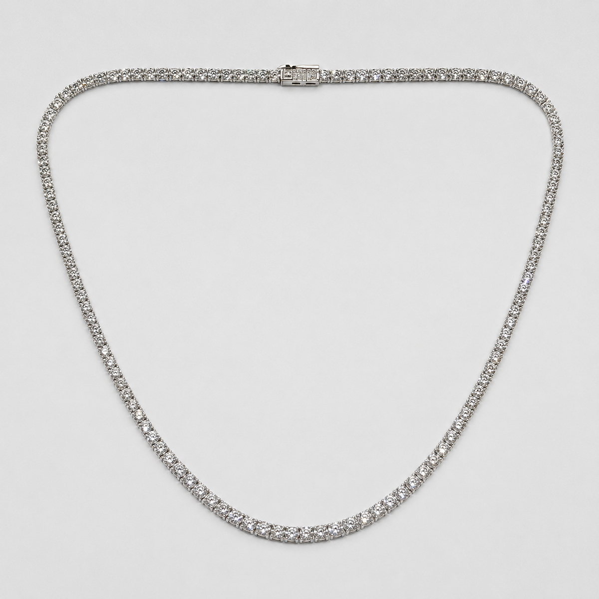 11.00 CT Natural Diamond Tennis Necklace in 14K White Gold